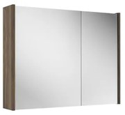 Adema Spiegelkast - 80x63x16cm - inclusief zijpanelen - noten (hout) SW812067/SW812073