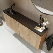 Mondiaz Ture 120cm toiletmeubel washed oak met wastafel urban links geen kraangat