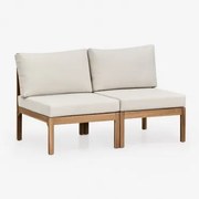 Branson 2-delige Modulaire Tuinbank Van Acaciahout Acacia Bruin - Sklum