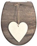 SCHÜTTE Toiletbril met soft-close WOOD HEART duroplast met print