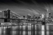 Poster BROOKLYN BRIDGE Nightly Impressions | Monochrome