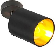 Moderne opbouwspot zwart kantelbaar - Lofty