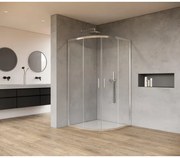 Saniclass Casus Douchecabine - 80x80x200cm - kwartrond - helder glas - profiel - chroom SAO2142-CH80x80