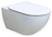 Royal Plaza Belbo wandcloset - 55cm - cycloneflush - zonder spoelrand - met toiletzitting - glans wit SW1127064 / SW1075538