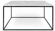 TemaHome Gleam Marble Salontafel Wit Marmer 75 Cm - Zwart Onderstel - 75 X 75cm.