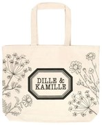 Canvas tas, Dille&amp;Kamille, gerecycled katoen, limited edition, groot, 40 x 50 x 10 cm
