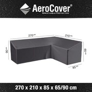 Loungesethoes 270x210x85xH65-90 cm rechts– AeroCover