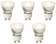 Set van 5 GU10 dimbare LED lampen 35mm 3W 220 lm 2700K