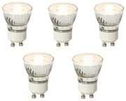 Set van 5 GU10 dimbare LED lampen 35mm 4W 200 lm 2700K