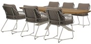 Taranto Lido dining tuinset 240x110xH75 cm 7 delig sand