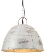 vidaXL Hanglamp industrieel vintage rond 25 W E27 31 cm zilverkleurig