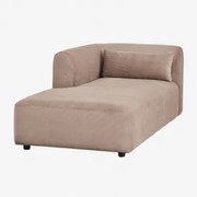 Linker Chaise Longue Module Voor Modulaire Bank Fogler Corduroy Kameelbruin - Sklum