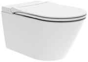 Schutte Cesari Premium randloze douche wc met Slim toiletzitting wit glans