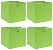 vidaXL Opbergboxen 4 st 32x32x32 cm stof groen