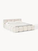 Gestoffeerd bed Tayla van teddy bouclé met opbergruimte