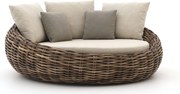 Tuinbed Apple Bee | Wicker (vlechtwerk) | Taupe - Naturel - Bruin | Ligstoel tuin | Strandbed  | Kees Smit Tuinmeubelen