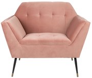 Dutchbone Kate Roze Retro Fauteuil Fluweel