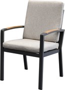 Costa Rica dining tuinstoel aluminium antraciet - soft grey