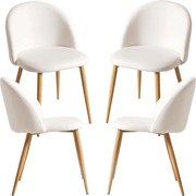 Set 4 Vint Kunstlederen Stoelen