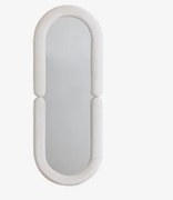 Ovaal Wandspiegel 60x160 Cm In Santes Fluweel Wit - Sklum