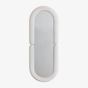 Ovale Wandspiegel In Fluweel 60x160 Cm Santes Wit - Sklum