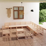 vidaXL 14-delige Loungeset massief grenenhout