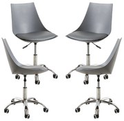 Set 4 Blok Bureaustoelen