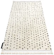Tapijt BERBER SYLA B752 stippen ,  crème rand ,  Barber , marokkaanse shaggy