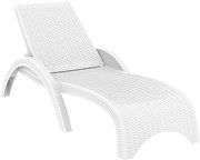 Siesta Exclusive Ligbed - Fiji - Wit - Stapelbaar - Verstelbare leuning - Siesta