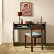 Bureau met blad van gerookt gehard glas Ericson
