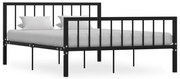 vidaXL Bedframe metaal zwart 140x200 cm