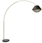 Booglamp messing met zwart met dubbele velours kap groen - XXL Klassiek / Antiek, Modern E27 rond Binnenverlichting Lamp