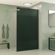 Mueller Slimline inloopdouche 100cm rookglas anti-kalk inclusief chroom profiel & stang