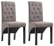 vidaXL Eetkamerstoelen 2 st stof taupe