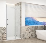 Gelco Trinity douchedeur 80cm rechts met mat glas chroom