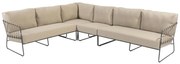 Taste by 4 Seasons Prego hoek loungebank XL antraciet-taupe * Sale *      taupe weerbestendig