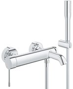 GROHE Essence Badkraan met omstel en koppelingen met douchegarnituur Chroom 25249001