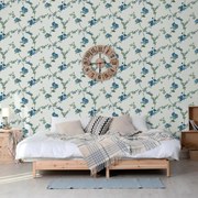 DUTCH WALLCOVERINGS Behang Flower lichtblauw