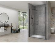 Van Rijn Products ST02 Saloondeur - 120x200cm - incl glasbehandeling - incl muurprofiel - zwart ST02400120ZW