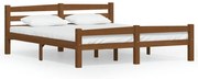 vidaXL Bedframe massief grenenhout honingbruin 160x200 cm