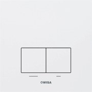 Wisa Delos bedieningspaneel aluminium mat wit tbv Wisa XF/XS