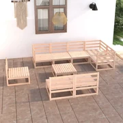 vidaXL 9-delige Loungeset massief grenenhout