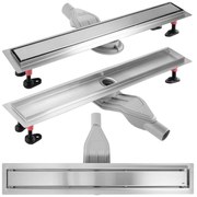 Lineaire afvoer REA Neox Superflow BRUSH Steel 70