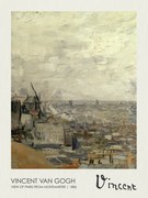 Kunstreproductie View of Paris from Montmartre (1886), Vincent van Gogh