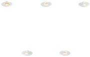 Buitenlamp Set van 5 Moderne grondspots wit incl. LED IP67 - Linsey Modern Buitenverlichting