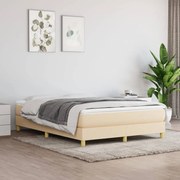 vidaXL Boxspringframe stof crèmekleurig 140x190 cm