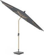 Riva parasol 300 cm rond teak antraciet met kniksysteem