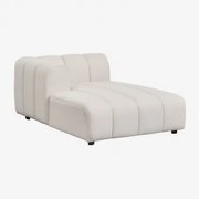 Linker Chaise Longuemodule Voor Modulaire Bank In Eliot Boucléstof Crèmebeige Boucléstof - Sklum