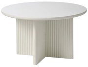 Ronde Salontafel Greige Met Ribbels - 80 X 80cm.