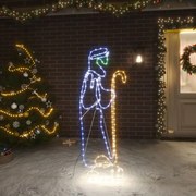 vidaXL Kerstfiguren herder en lam met 168 LED's